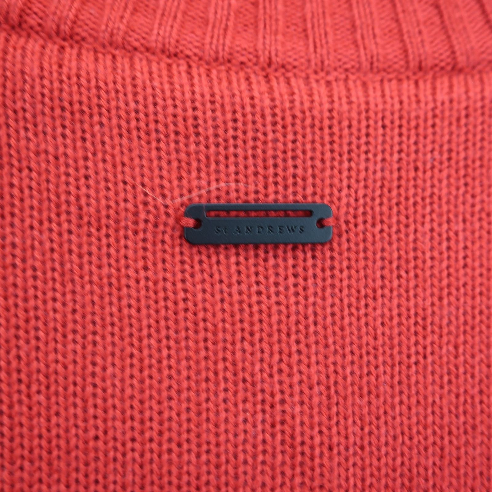 美品】St ANDREWS(セントアンドリュース) フルジップニットブルゾン 赤