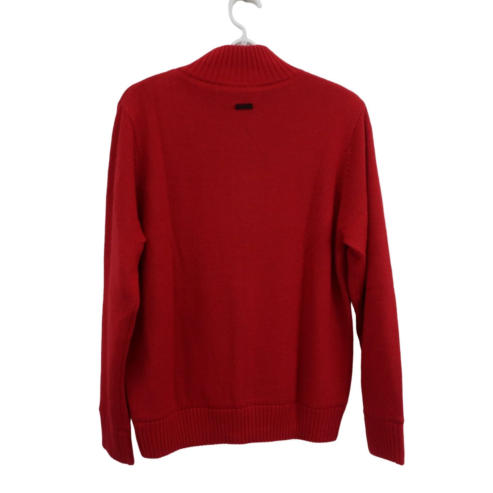 美品】St ANDREWS(セントアンドリュース) フルジップニットブルゾン 赤