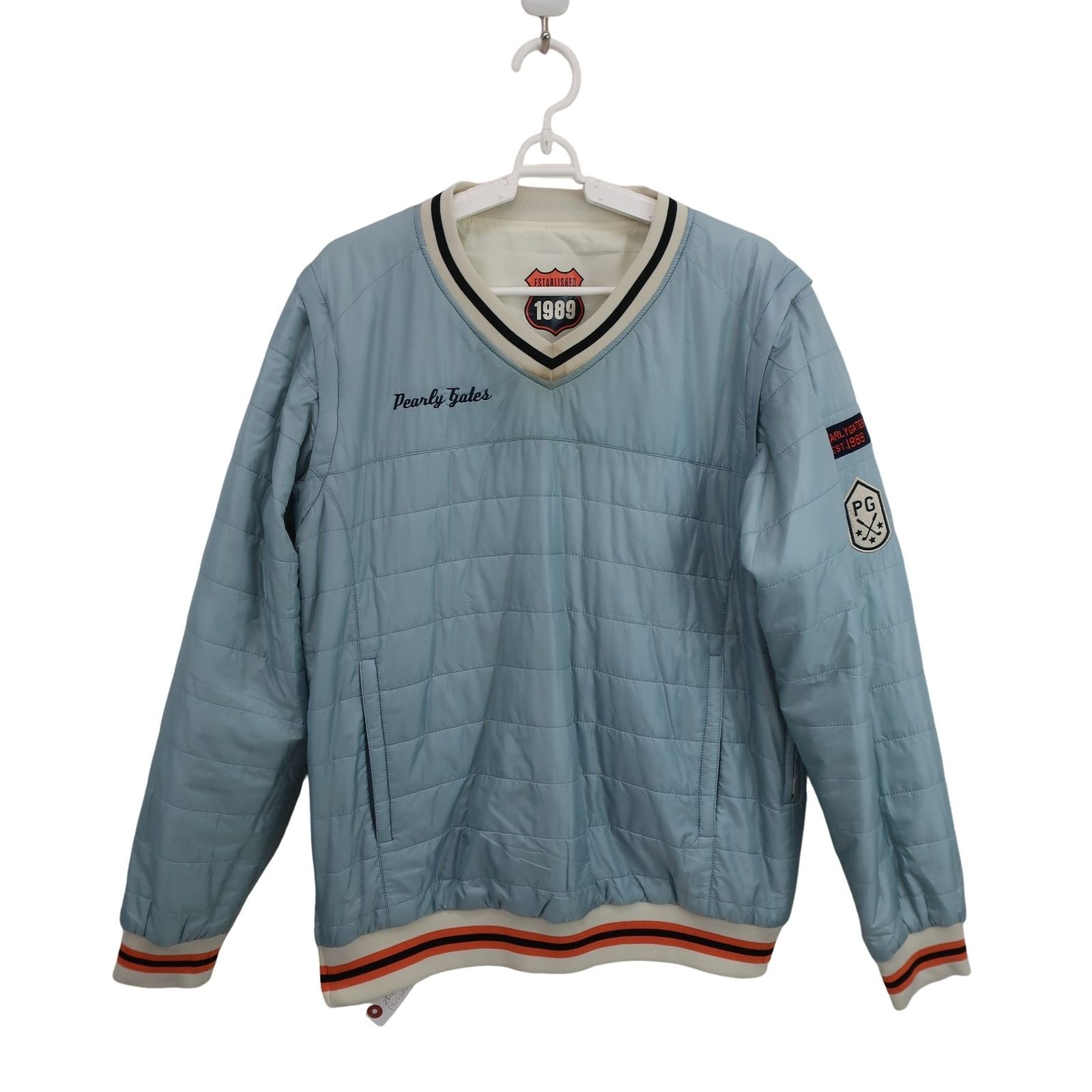 PEARLY GATES(パーリーゲイツ) リバーシブルスニード 水色 / クリーム