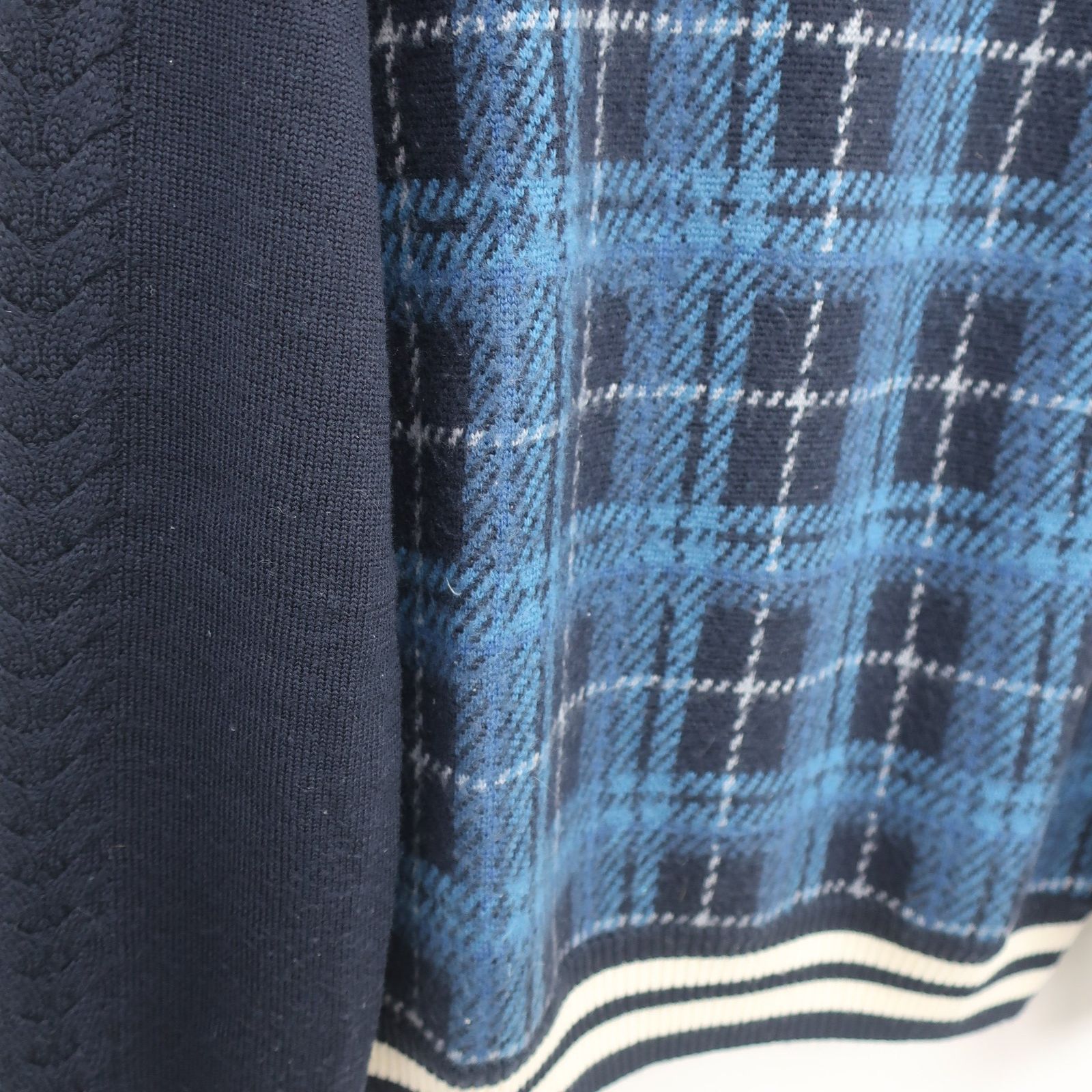 美品】PEARLY GATES(パーリーゲイツ) セーター 青黒チェック メンズ 5
