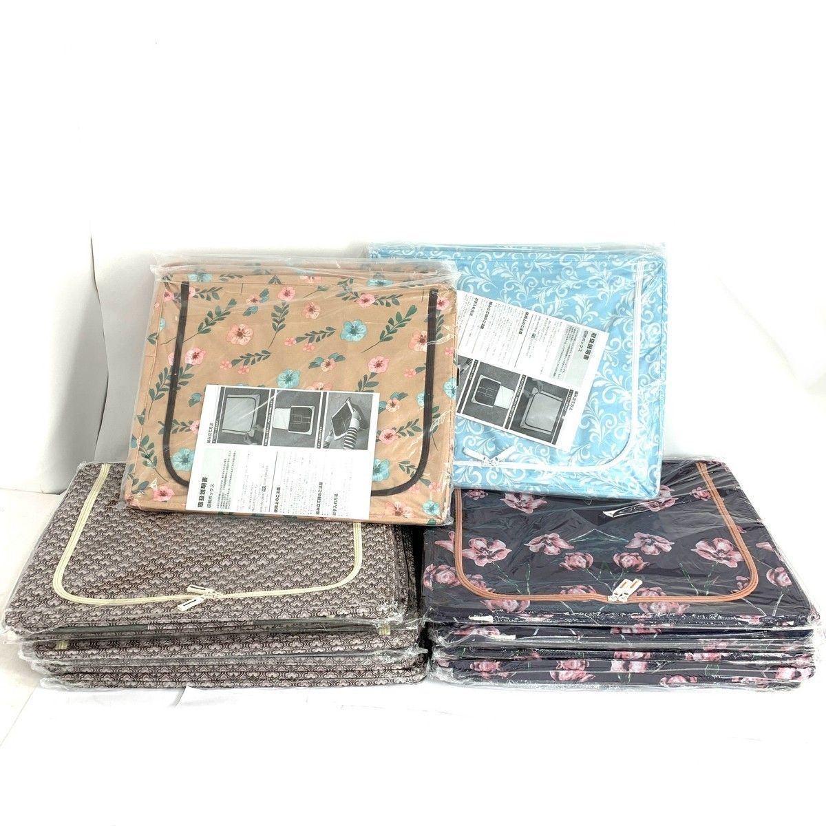 QVC ジャパン 収納ボックス ×20 ワイド 窓付き ファスナー 積み重ね セット