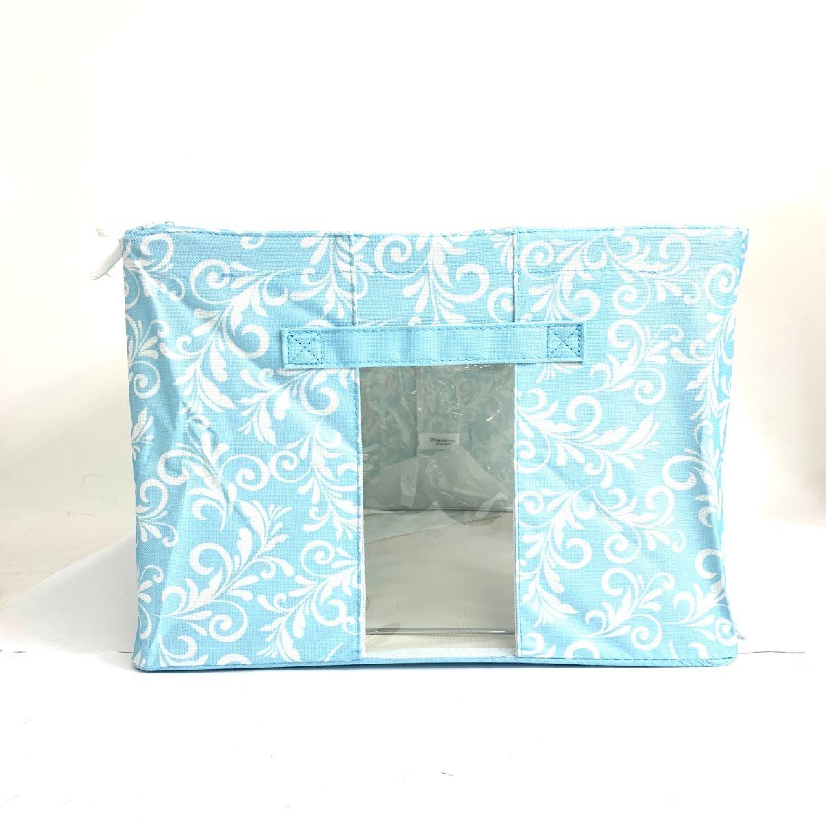QVC ジャパン 収納ボックス 75×40×20 ワイド 窓付き ファスナー
