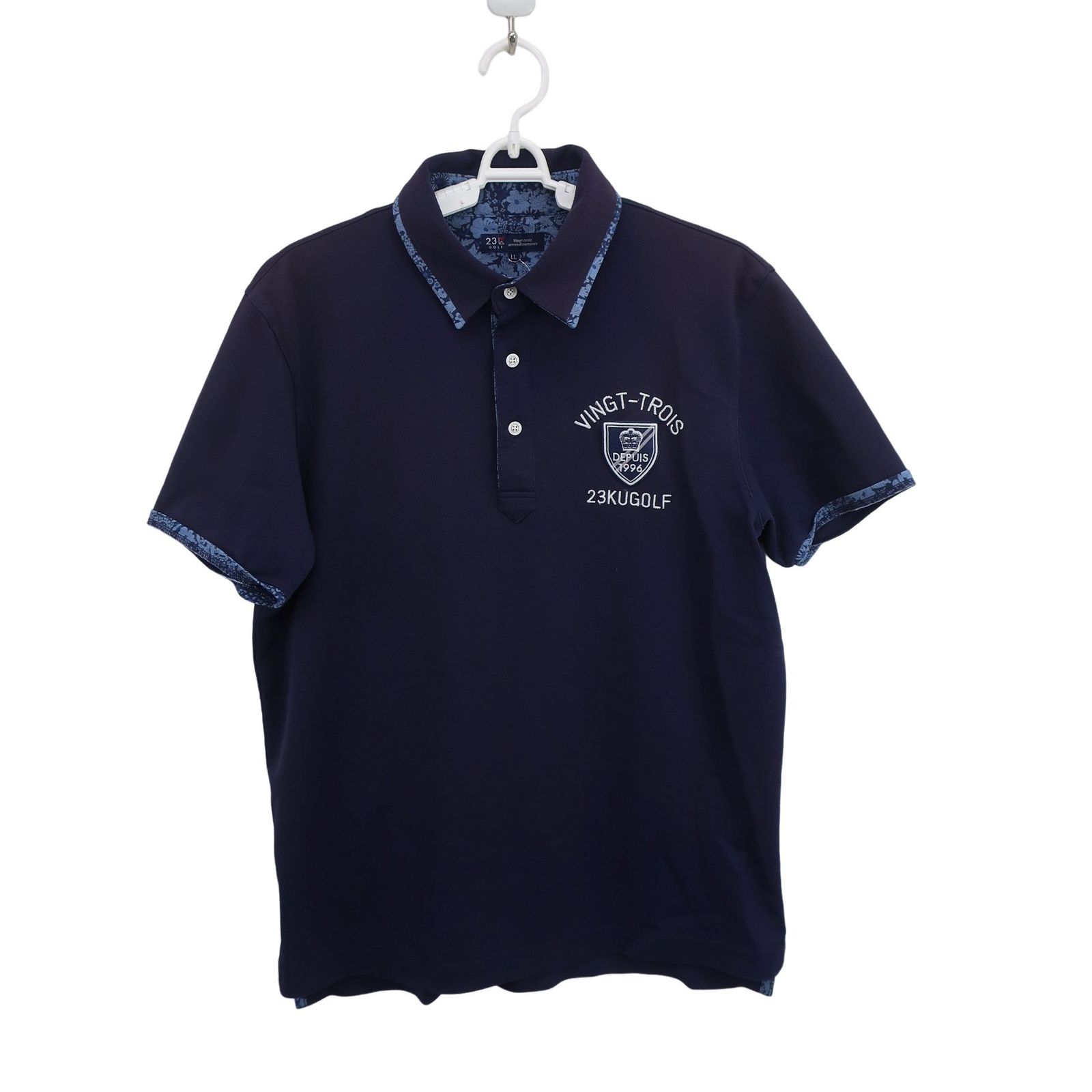 23区 GOLF(23区ゴルフ) ポロシャツ ネイビー メンズ LL ゴルフウェア