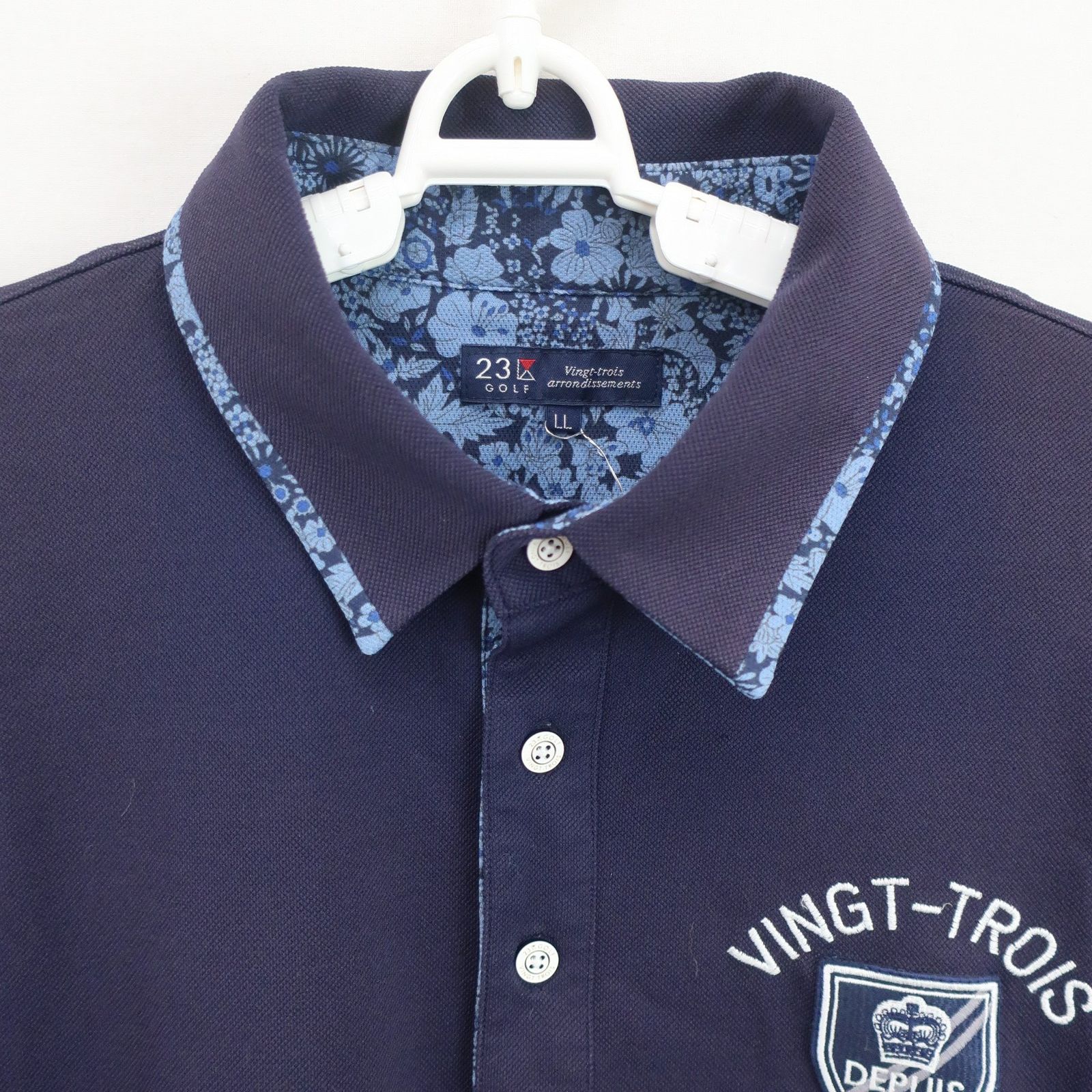 23区 GOLF(23区ゴルフ) ポロシャツ ネイビー メンズ LL ゴルフウェア