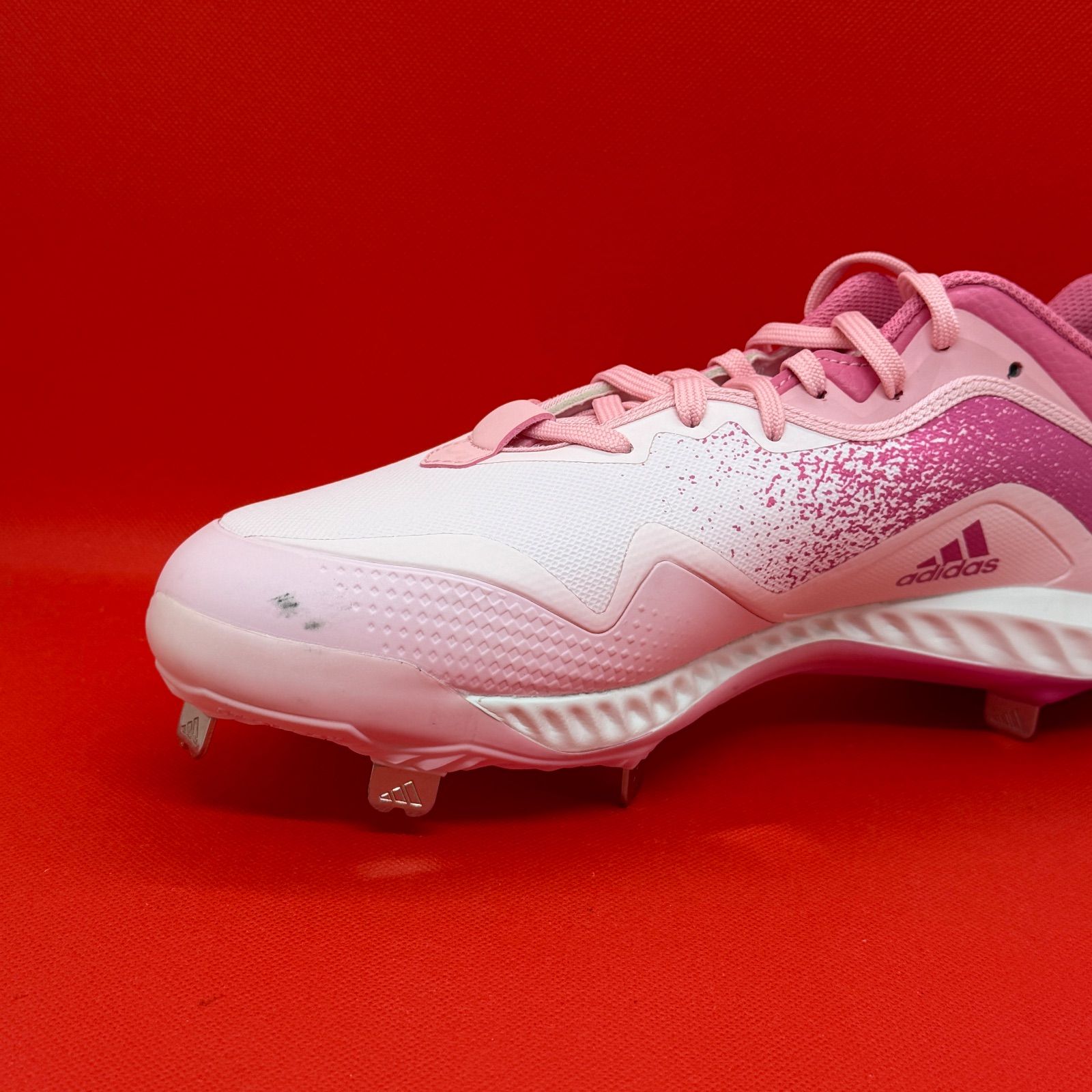 アディダス 野球スパイク 金具スパイク ピンク - メルカリ