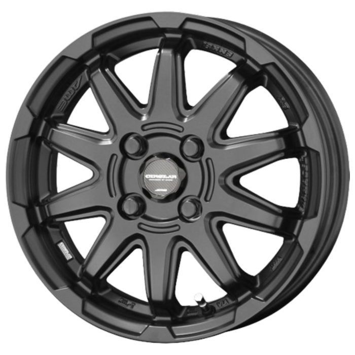 ホイール4本セット 14インチ 4 5 J 45 H 100 CIRCLAR C 10 S マットブラック