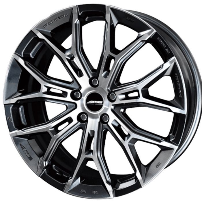 ホイール4本セット 17インチ 7 5 J 45 H 100 GALERNA FINURA ブルーガンメタリックポリッシュ