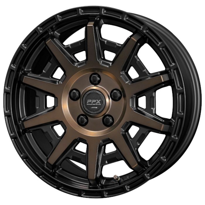 ホイール4本セット 17インチ 7 J 35 5 H 114 3 PPX D 10 X ブラックポリッシュ マットブロンズクリア