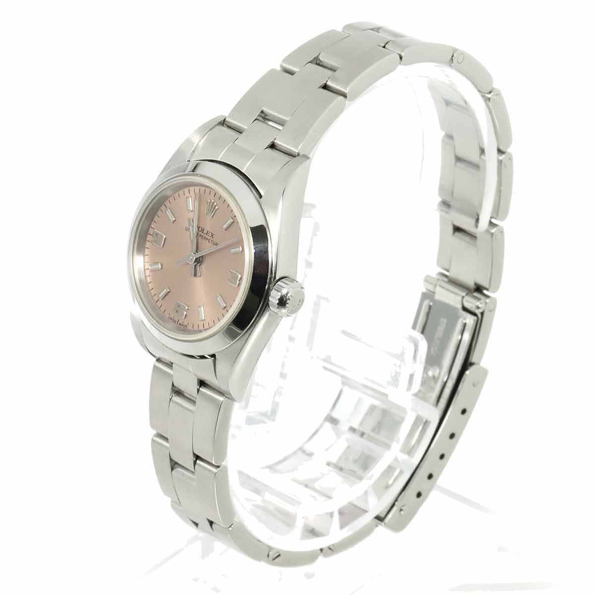 ロレックス ROLEX オイスターパーペチュアル 76080 Y番 レディース 腕時計 ピンク オートマ 自動巻き Oyster Perpetual
