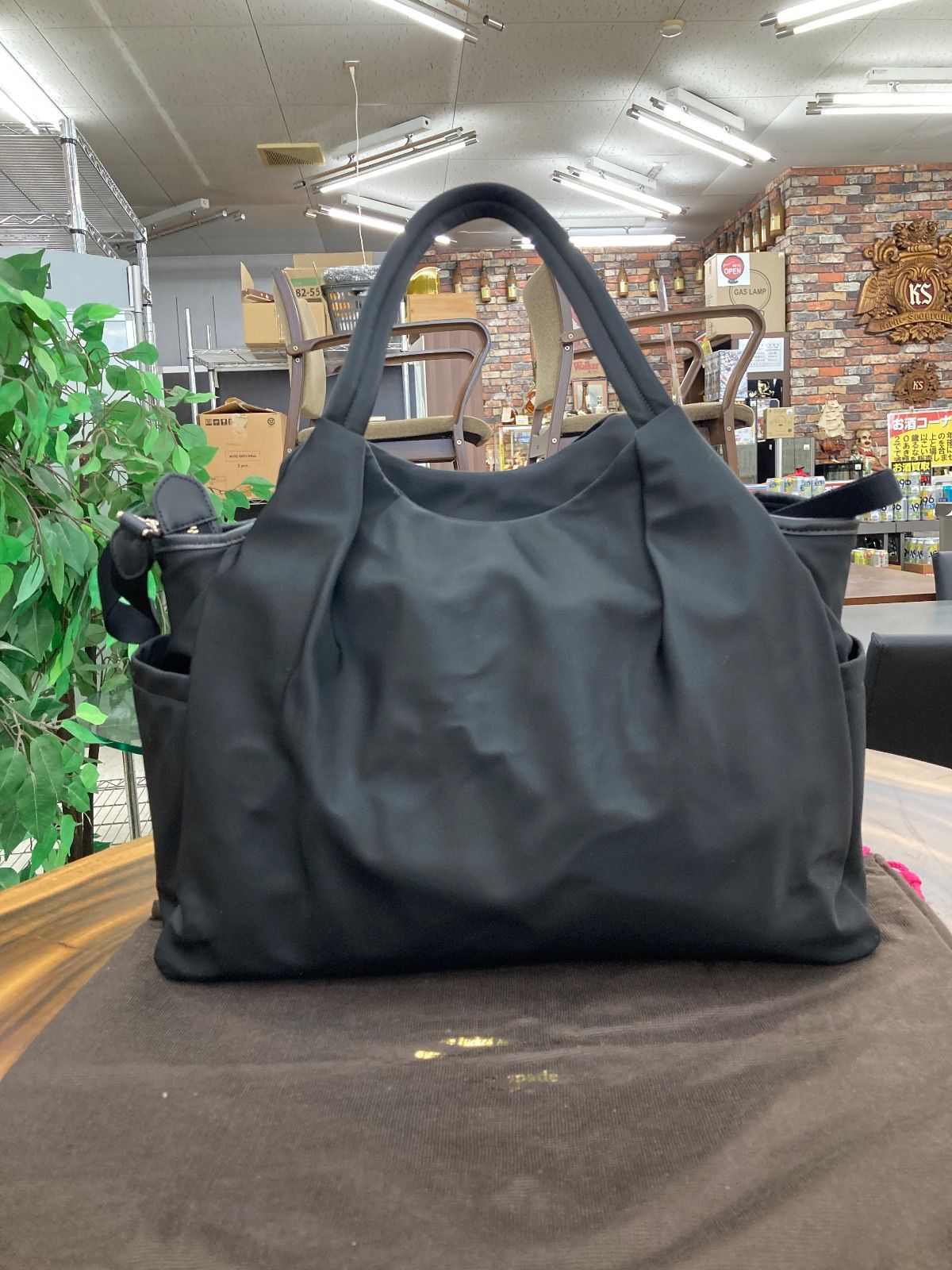 kate spade ケイトスペード ブラック トートバッグ おむつ替シート