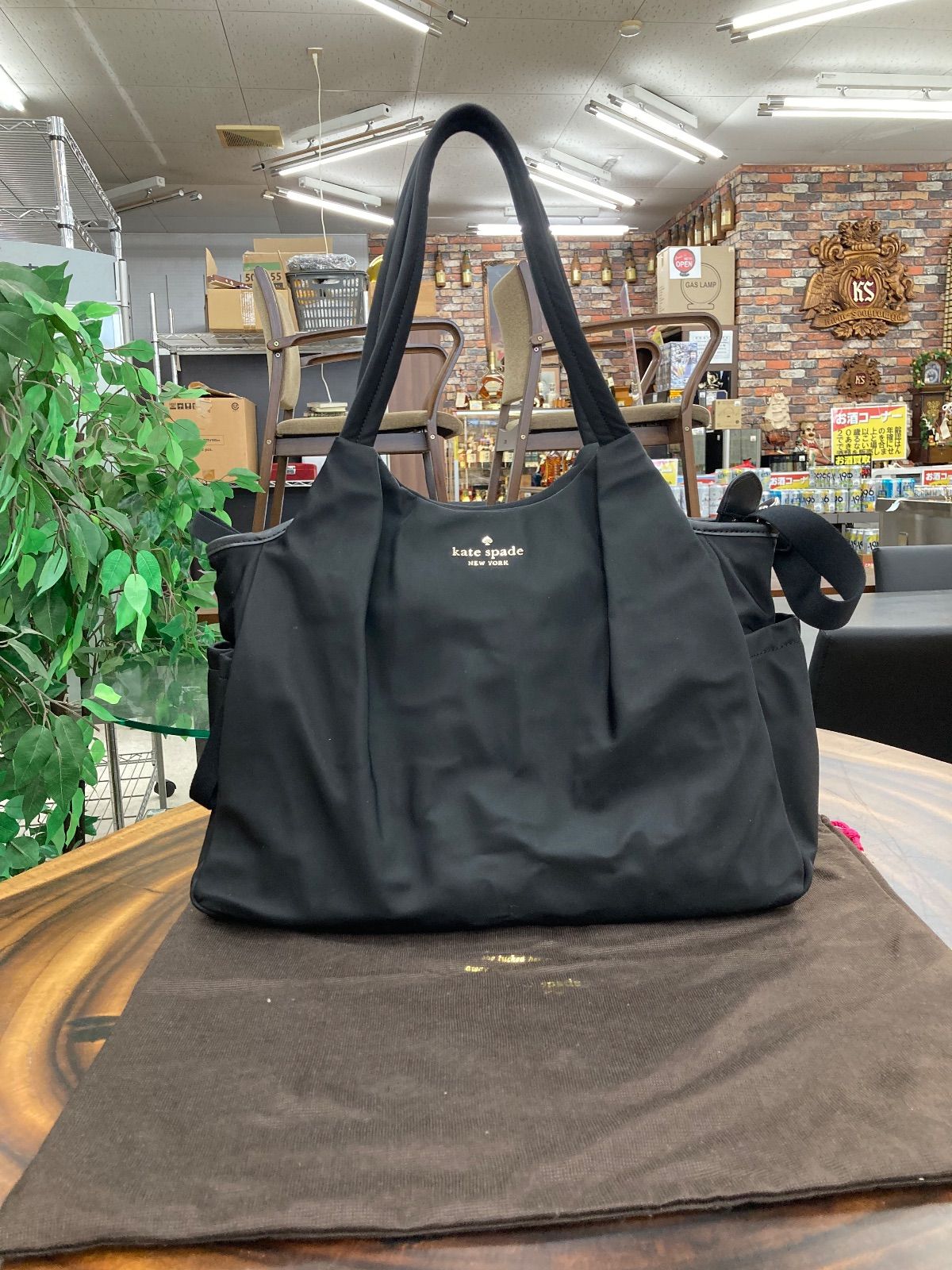 kate spade ケイトスペード ブラック トートバッグ おむつ替シート チェルシー ベビー バッグ KF 313 衣料品