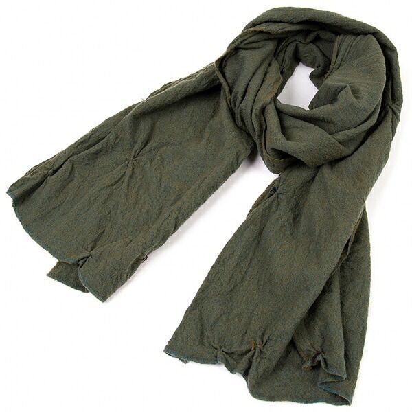 ヨーガンレール ババグーリJURGEN LEHL 絞りウールマフラー 緑 - メルカリ