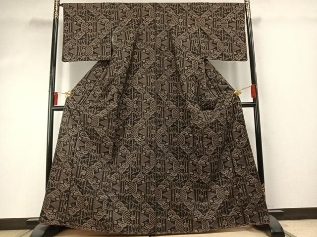 平和屋着物●本場大島紬 一元7マルキ 松竹梅 正絹 ♥ fy