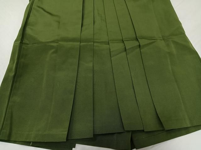  平和屋着物 男性 馬乗り袴 色無地 海松色 正絹 ph 袴 着物 浴衣