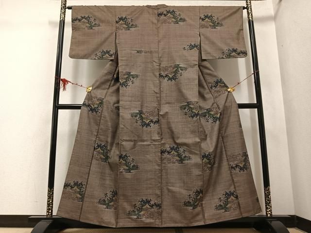 平和屋着物 本場大島紬 カタス9マルキ 風景樹林文 正絹 ph