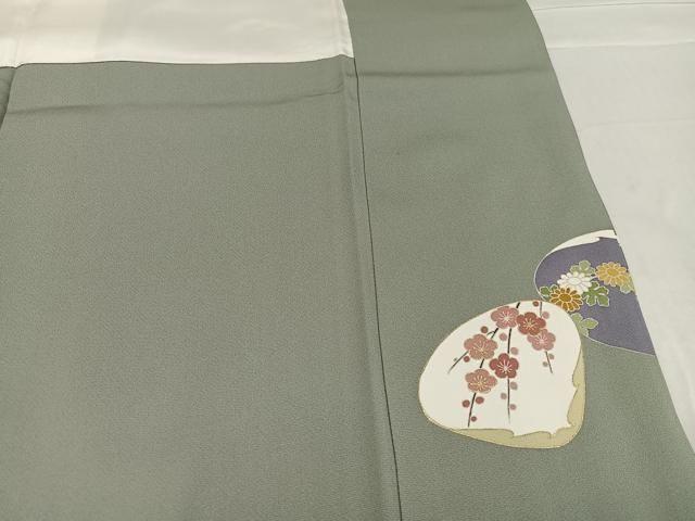 平和屋着物○豪華色留袖 駒刺繍 貝合わせ風景花文宝尽くし 金彩 正絹