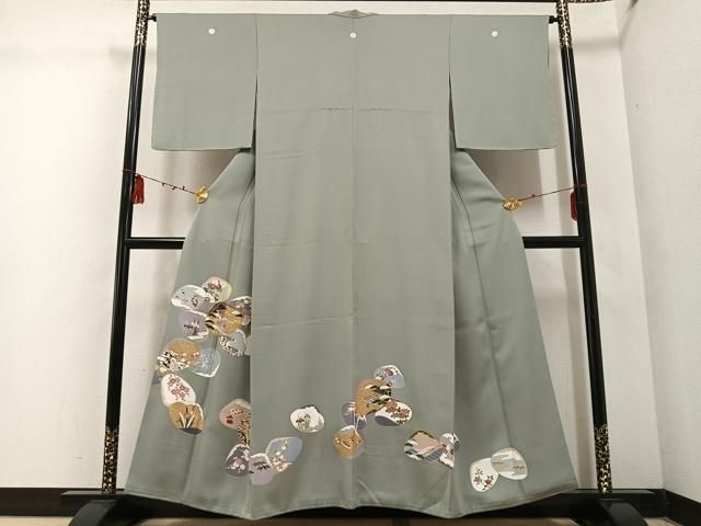 平和屋着物 豪華色留袖 駒刺繍 貝合わせ風景花文宝尽くし 金彩 正絹 ph