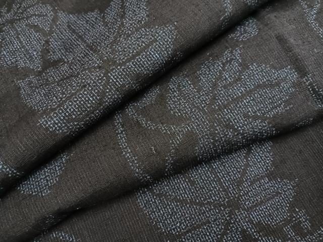 平和屋着物 結城紬 100亀甲 唐草文 正絹 ph