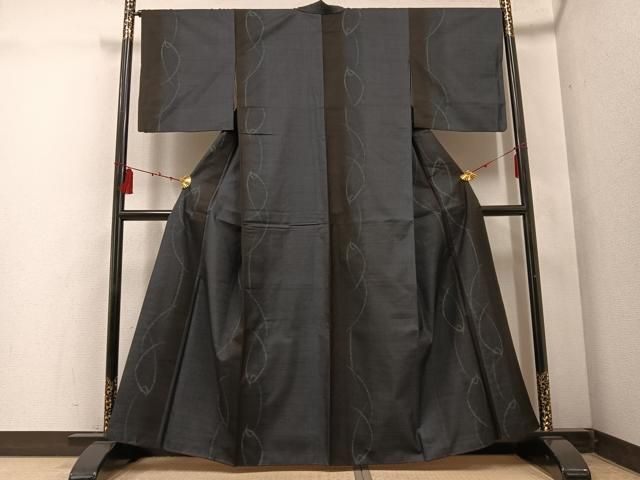 平和屋着物●本場大島紬 カタス7マルキ 間道 正絹 ph