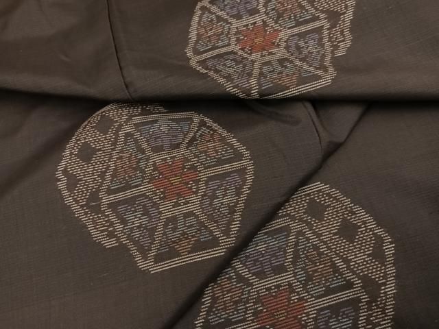 平和屋着物●本場大島紬 亀甲花文 正絹 ph