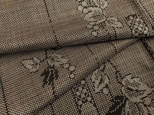 平和屋着物●本場大島紬 一元7マルキ 葡萄間道 正絹 ph