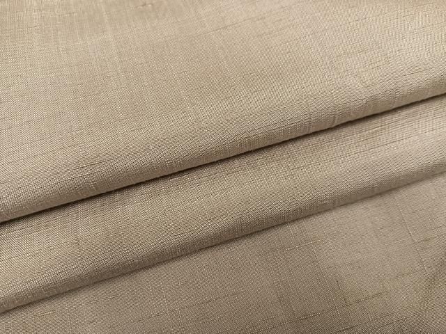 平和屋着物 男性 紬 色無地 白橡色 正絹 ph