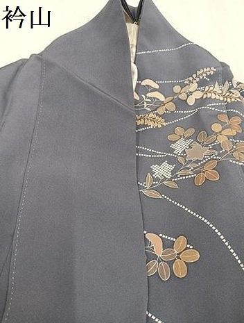 平和屋着物○創業460年・千總 訪問着 友禅 刺繍 草花文 暈し染め 金彩