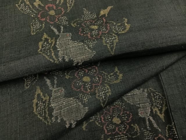 平和屋着物 本場結城紬 重要無形文化財 100亀甲 兎花 正絹 ph