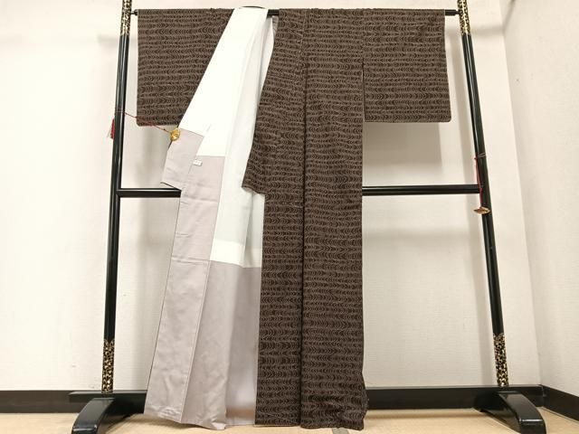 平和屋着物 本場大島紬 一元絣 流水文 正絹 ph デイリーウェア 柄物