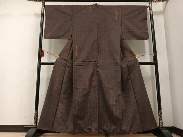 平和屋着物 上質な紬 刺繍 刺し子 吉祥文 正絹 ph