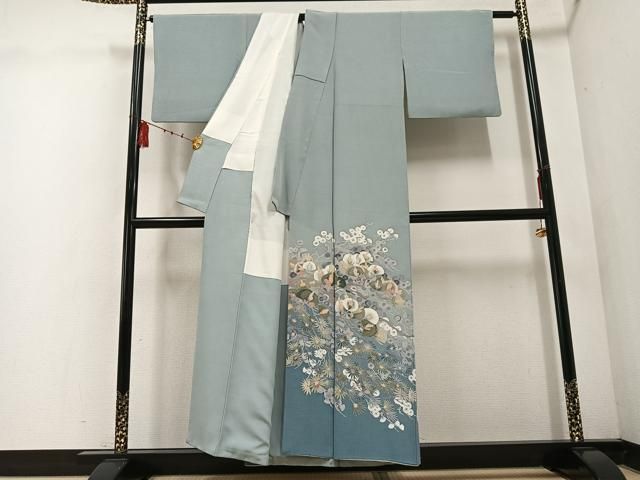 平和屋着物●豪華色留袖 友禅 作家物 草花文 暈し染め 正絹 ph