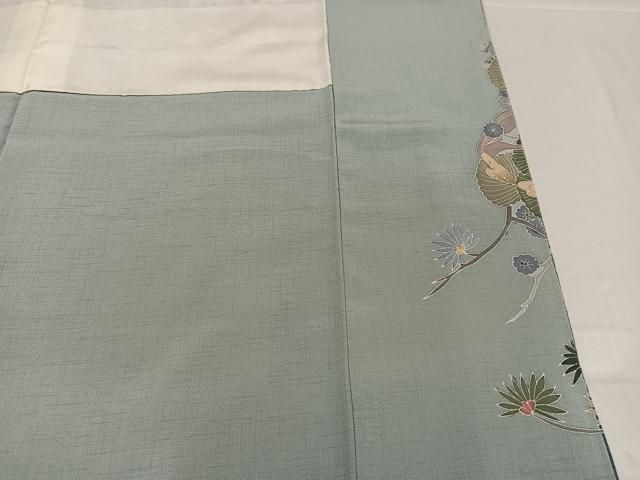  平和屋着物●豪華色留袖 友禅 作家物 草花文 暈し染め 正絹 ph 黒留袖 着物