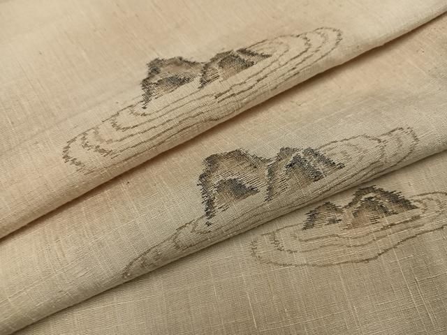 平和屋着物 小千谷紬 枯山水 正絹 ph