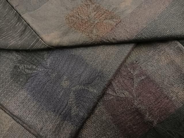 平和屋着物○本場大島紬 染大島 絞り 色紙文 正絹 逸品 AABE4870ph