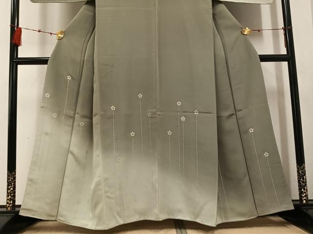 平和屋着物●訪問着　舞花菱文　暈し染め　金銀彩　正絹　逸品　AABG2747cs 平和屋着物○訪問着 作家物 糸遊院 花尽くし 暈し染め 金銀彩 正絹