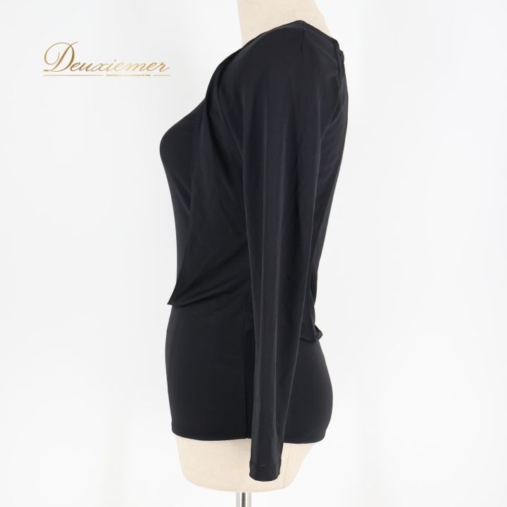 社交ダンス 衣装 トップス ブラウス ブラック系 チャコットロイヤル