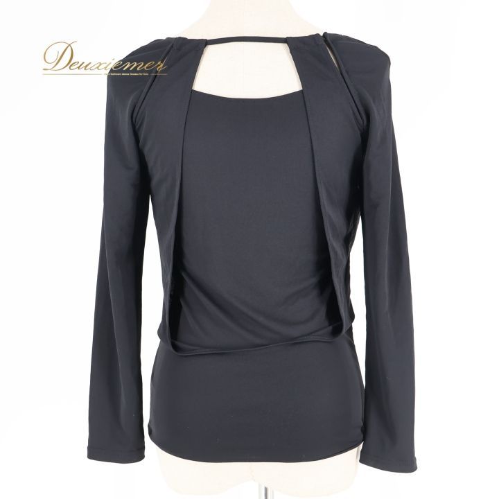 社交ダンス 衣装 トップス ブラウス ブラック系 チャコットロイヤル