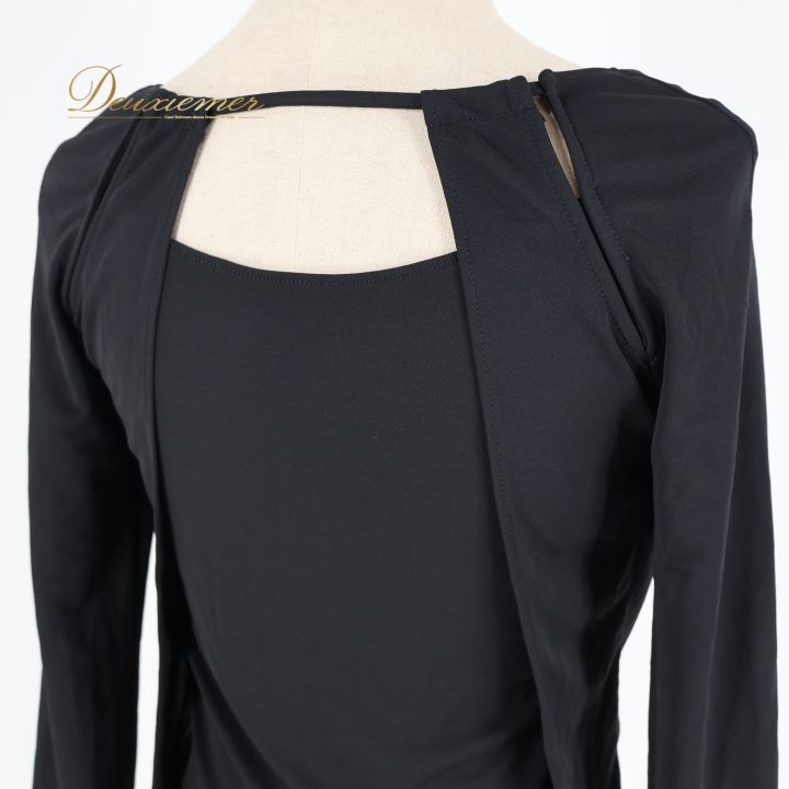 社交ダンス 衣装 トップス ブラウス ブラック系 チャコットロイヤル