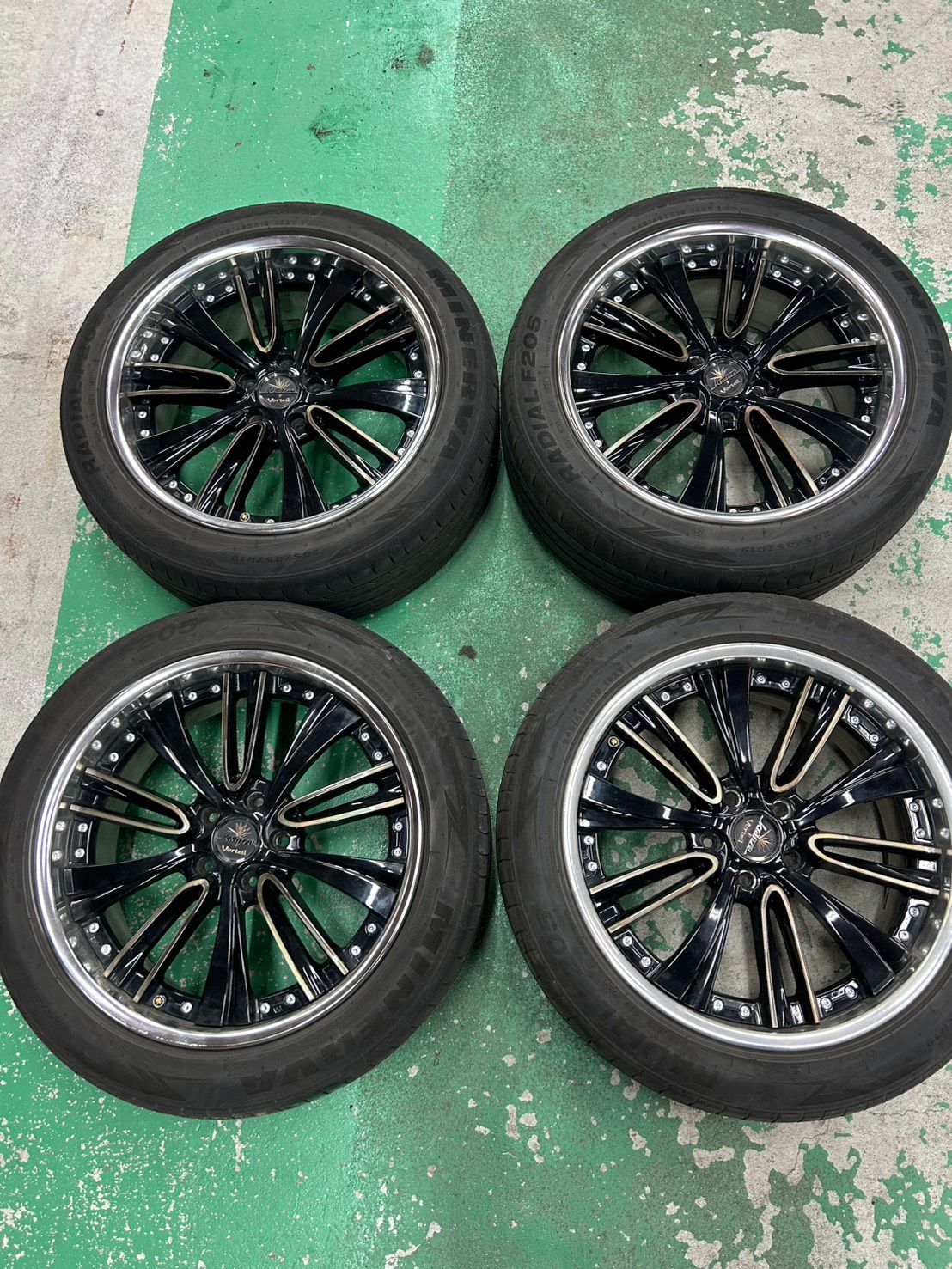 Kranze クレンツェ Vorteil 19インチ 8 5 J 36 PCD 114 3 MINERVA F 205 245 45 ZR 19 サマータイヤ ホイール4本セット