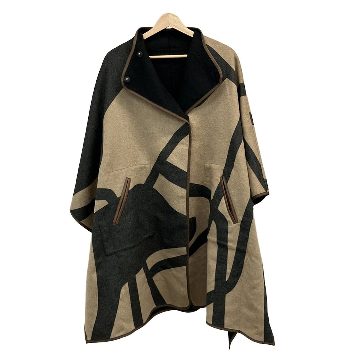 AMERI アメリ ポンチョ サイズF レディース ベージュ グレー 秋 冬