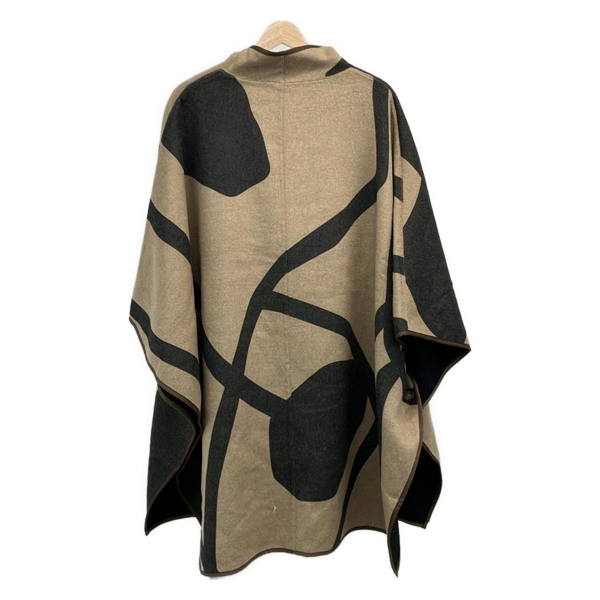 AMERI アメリ ポンチョ サイズF レディース - ベージュ×グレー 秋 冬