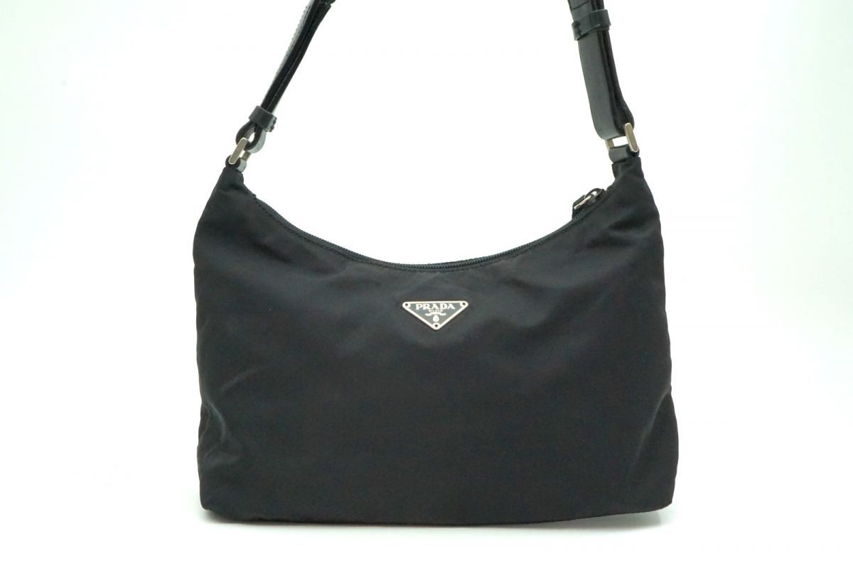 プラダ ワン ショルダーバッグ B9715 三角ロゴ シルバー金具