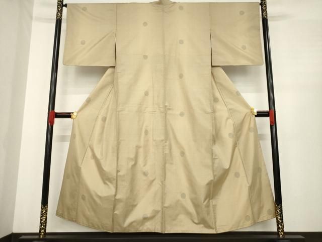 平和屋着物●本場大島紬 カタス7マルキ 丸文 正絹 ck