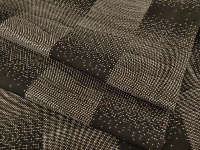 平和屋着物○本場大島紬 市松文 カタス7マルキ 正絹 逸品 AABE4445ck