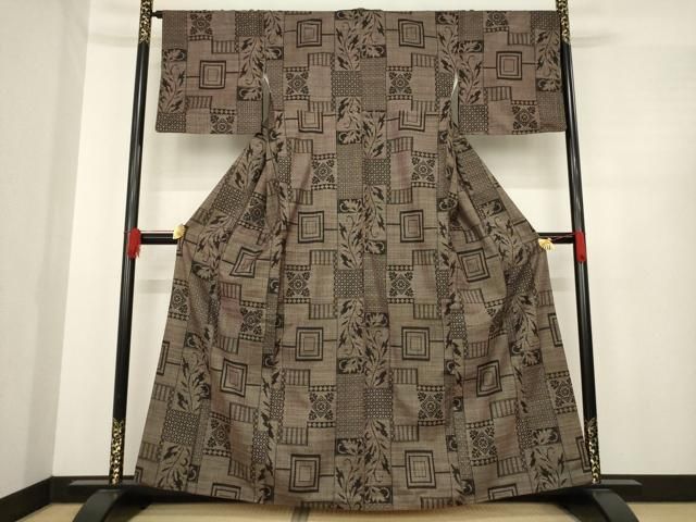 平和屋着物 本場大島紬 一元7マルキ 飾花文 正絹 ck