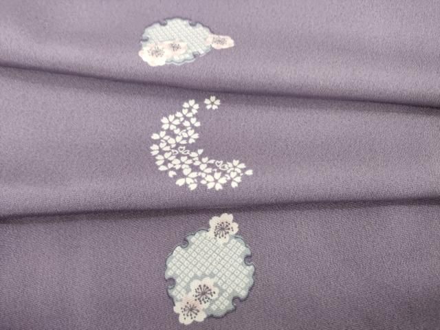 平和屋着物○上質な小紋 雪輪花丸文 正絹 逸品 AABE4458ck - メルカリ