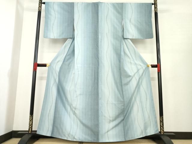 平和屋着物 結城紬 80亀甲 よろけ縞 飛び亀甲柄 やまと誂製 正絹 ck