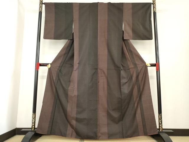 平和屋着物●本場大島紬 カタス 間道 正絹 ck