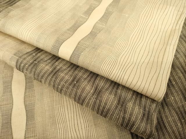 平和屋着物●上質な紬 間道 正絹 ♥ ck