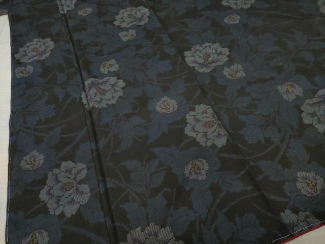 草花文 正絹